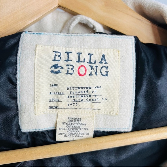 Billabong Striped Shadow Cream Cropped Wool Blend Blazer S - Picture 5 of 7